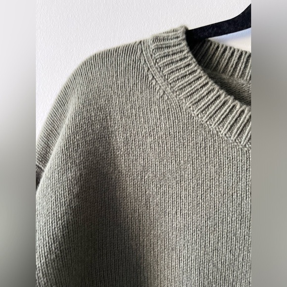 VINCE - 100 % Cashmere Lace-up Pullover Sweater in Olive Green (Size XS) - Picture 6 of 14